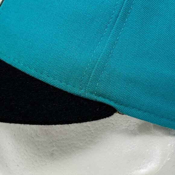 Vintage 90s Florida Marlins Hat Baseball Cap Fitted 7 1/8 Green New Era USA Made - Picture 7 of 14